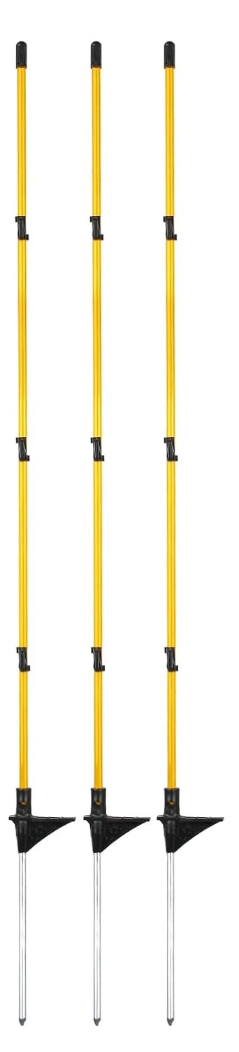 Gradino in fibra di vetro-Pali per recinzione portatile: supporto leggero per recinzioni flessibili